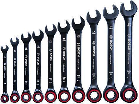 Produktbild Bosch Professional 10 teiliges Set Schraubenschlüssel (8 mm, 10 mm, 12 mm, 13 mm, 14 mm, 15 mm, 16 mm, 17 mm, 18 mm, 19 mm)