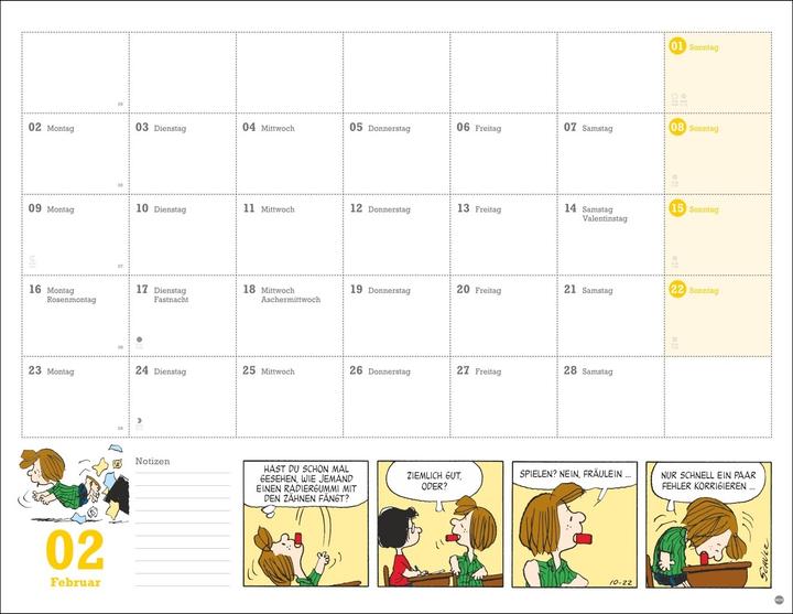 Produktbild Peanuts Monatsplaner 2026 (44 x 34 cm, Harter Einband, Deutsch)