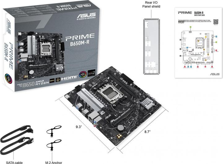 Actual product image ASUS MB PRIME B650M-R (AM5, AMD B650, mATX)