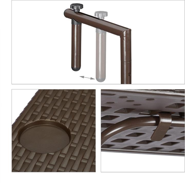 Produktbild Relaxdays Balkonhängetisch