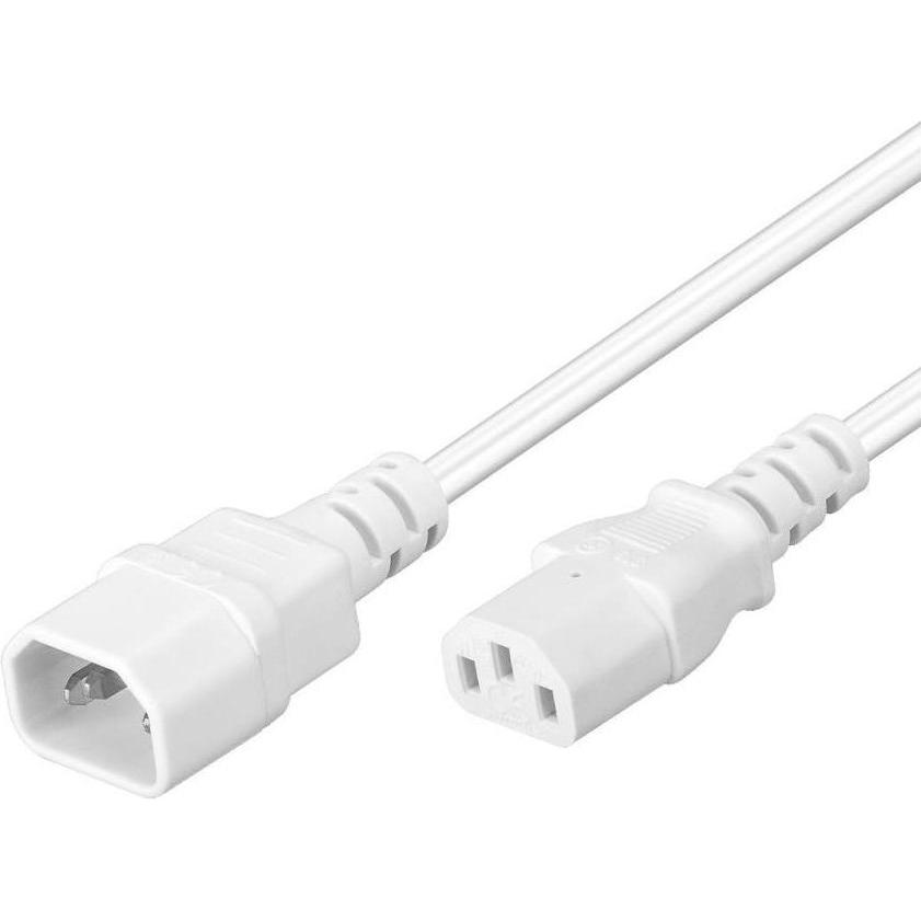 PremiumCord, Prolunga, Cavo di rete 230V, C13-C14, bianco 1m (1 m, C13)