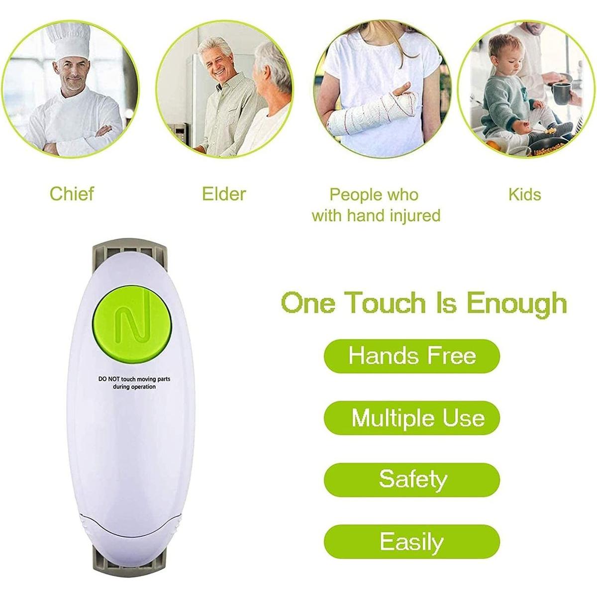 Thumbnail - König Design Dosenöffner Elektrisch Touch Konservenöffner Automatisch Glasöffner Arthritis, Küchengadgets