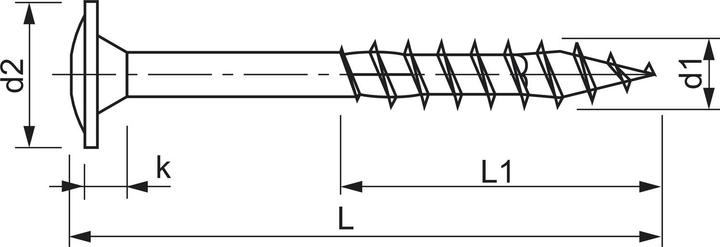Actual product image Spax A2 Tellerkopf T-Star Plus T30 Teilgewinde (100 Screws per piece, 6 x 100 mm)