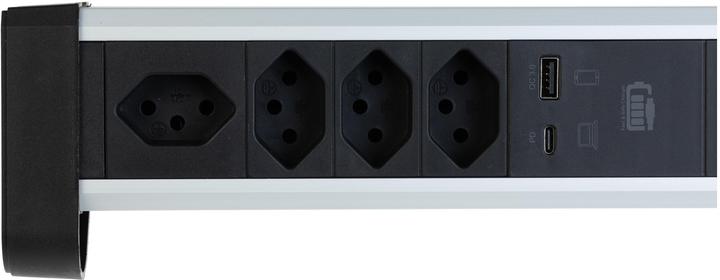 Actual product image Schönenberger Alu Office Line (4x, Type 13, USB-A, 2 m)