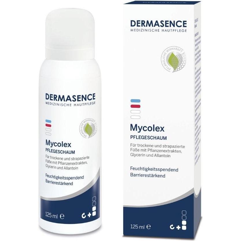 Dermasence, Fusspflegemittel, Mycolex Pflegeschaum Schaum (Fussdeodorant & -puder, 125 ml)