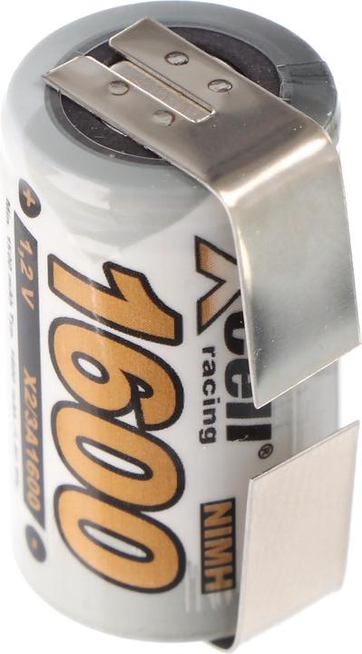 Image du produit AccuCell Akku 2/3A mit Lötfahne in U-Form (1 pcs, 2/3 A, 1600 mAh, Batterie)