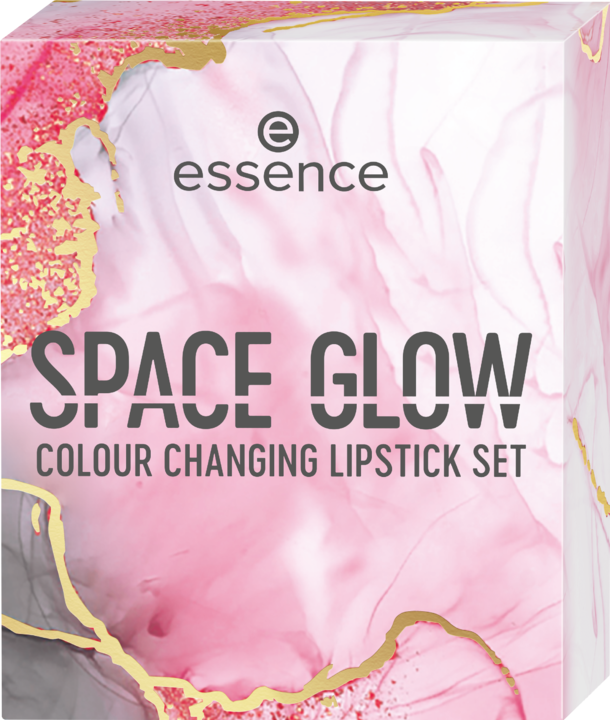 Actual product image essence Lipstick gift set SPACE GLOW colour-changing lipstick 01 Galaxy 3.2 g + SPACE GLOW col