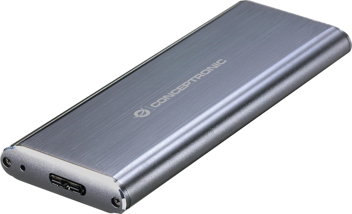 Produktbild Conceptronic SSD Gehäuse M.2 USB3.0 SATA grau - Gehäuse - USB 3.0 (M.2)