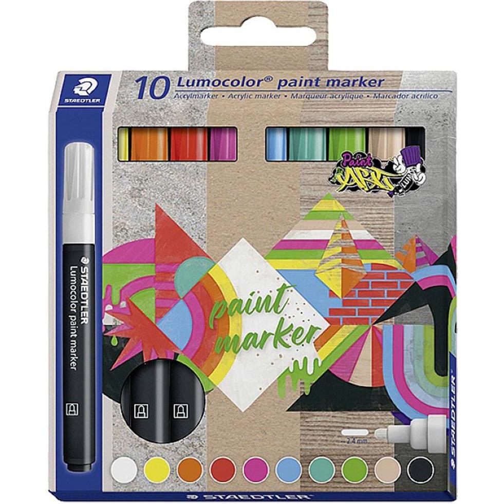 Thumbnail - Staedtler, Marker, Lumocolor (Mehrfarbig, 2.40 mm, 10 x)