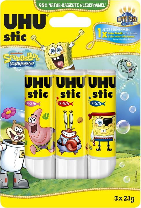 UHU Klebestift SpongeB.21g 3St