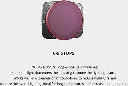 Actual product image Pgytech DJI Air 2S - VND Filter (6 to 9-Stop) (Drone filters, DJI Air 2S)