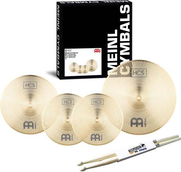 Actual product image Meinl P-HCS141620 Practice cymbal set with drumsticks (14", Collision, HiHat, Ride)