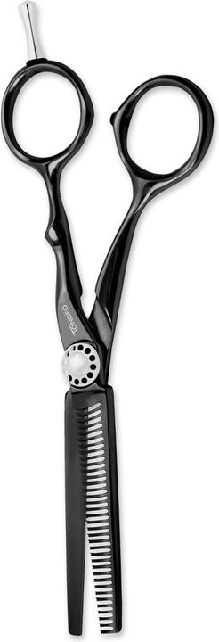 Actual product image Tondeo Scissors - Mythos Black Offset Wave Scissors 5.75" (14.61 cm)