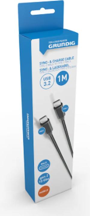 Produktbild Grundig USB C – USB C (1 m, USB 3.2 Gen 2, 60 W)