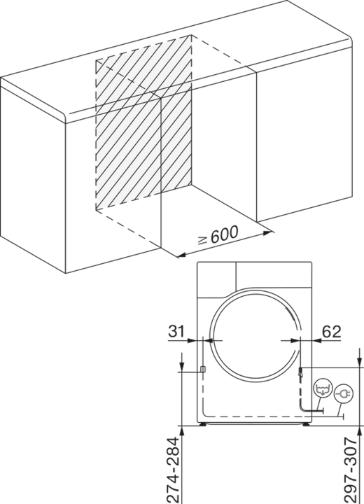 Produktbild Miele TWR 700-80 CH (9 kg, Links, CH-Stecker)