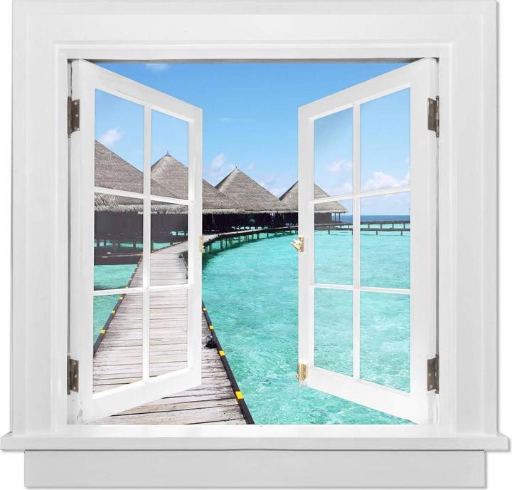 Produktbild Trenddeko 3D - Strandhaus Malediven (120 x 115 cm)