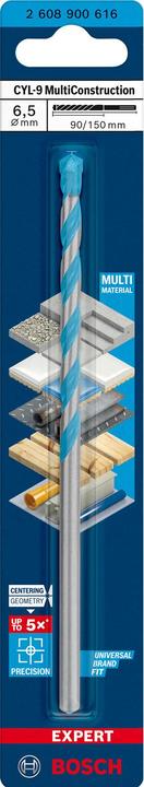 Image du produit Bosch Professional Zubehör Foret Expert CYL-9 MultiConstruction, 6,5 x 90 x150 mm, d 5,5 mm (6,5 mm)