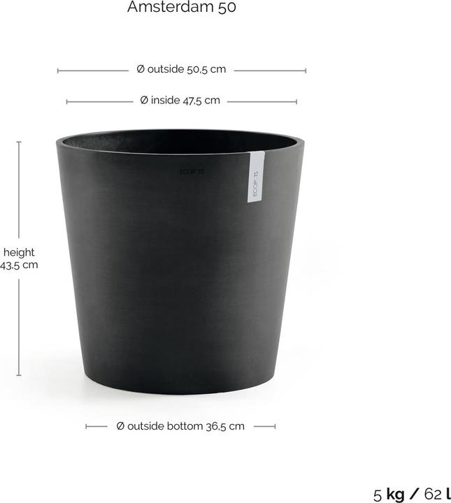 Produktbild Ecopots Amsterdam (50 x 44 cm)