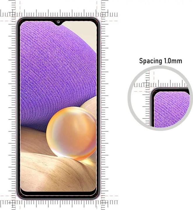 Actual product image Screenguard Samsung Galaxy A32 5G bulletproof glass protective film Case Friendly Design (1 pcs., Samsung Galaxy A32 5G)
