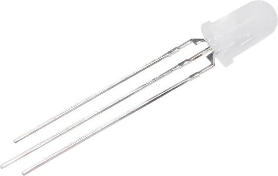 Actual product image RND Components Two-colour THT-LED 5mm green/red Gr 525nm, R 625nm T-1 3/4