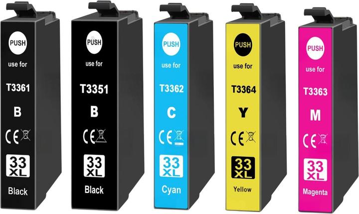 Hermex Kompatible Tintenpatrone XL für Epson Expression Premium XP-7100 (M, C, Y, BK, PBK)