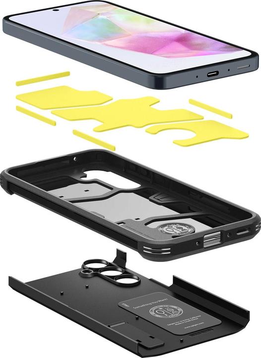 Actual product image Spigen Tough Armor Sam A35 5G czarny/black ACS07517 (Samsung Galaxy A35)