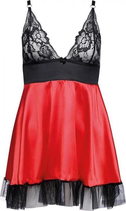 Produktbild Anais Nuisette dentelle et satin Lisbeth - - S/M - Rouge (S, M)