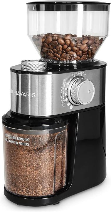 Navaris Kaffeemühle mit Scheibenmahlwerk