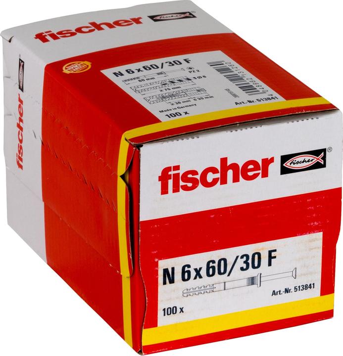 Image du produit Fischer Tampon à clouer N 6x60/30 F (100 pcs)