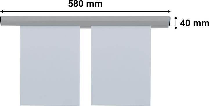 Franken Paper clamping rail, self-adhesive, length: 580 mm plastic, can be extended as required, wall (210 x 297 mm)