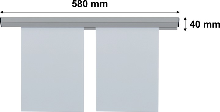 Actual product image Franken Paper clamping rail, self-adhesive, length: 580 mm plastic, can be extended as required, wall (210 x 297 mm)