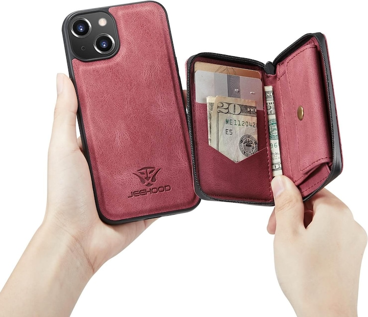 Produktbild Cover-Discount iPhone 14 Plus - Hülle mit Kreditkarten Etui rot (Apple iPhone 14 Plus)