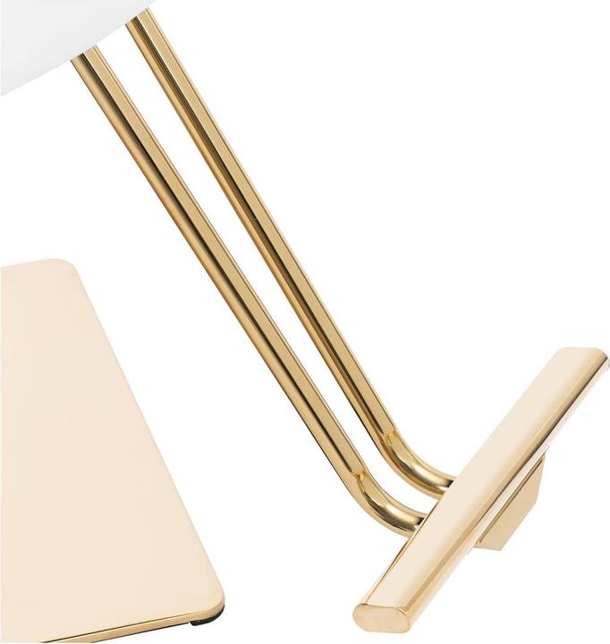 Produktbild Physa Friseurstuhl Fussstütze höhenverstellbar Barber-Stuhl 200 kg Penryn White&Gold