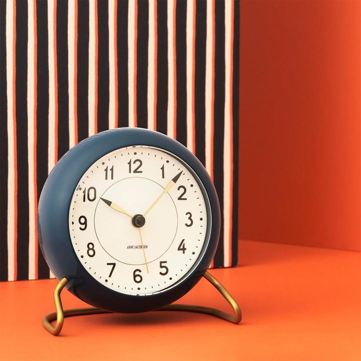 Actual product image Rosendahl Arne Jacobsen Station Table Clock with Alarm petrol