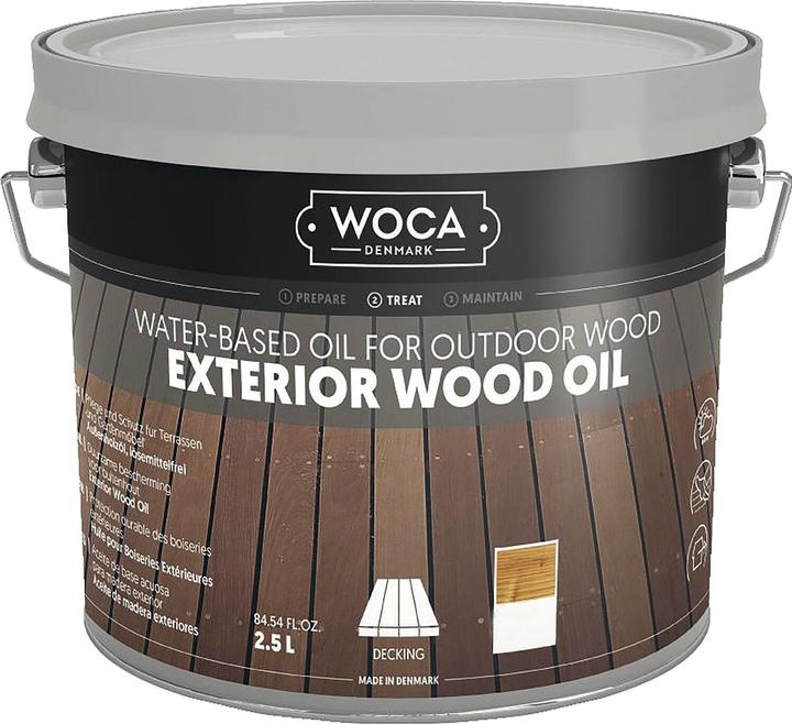 Woca Exterior wood care oil (basic treatment and care) stone grey 2.5 litres (Stone Grey, 2.50 l)