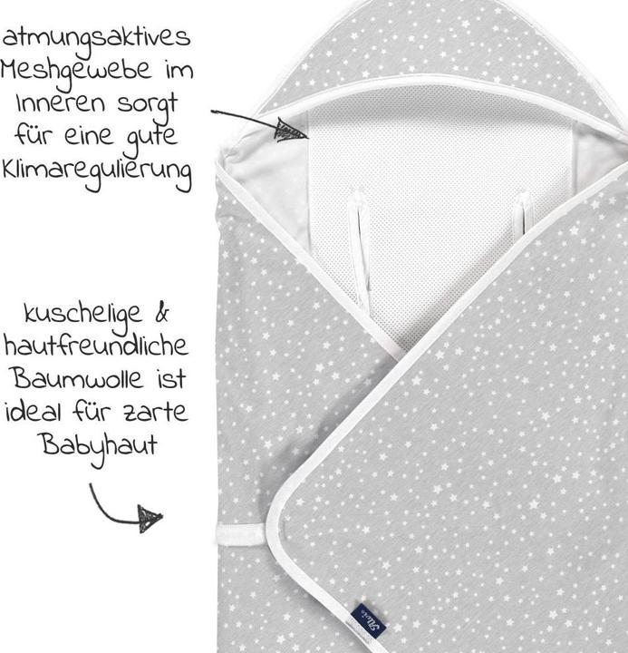 Actual product image Alvi Footmuffs for infant carriers & carrycots Travel blanket Jersey light 80 x 80 cm - Starry sky