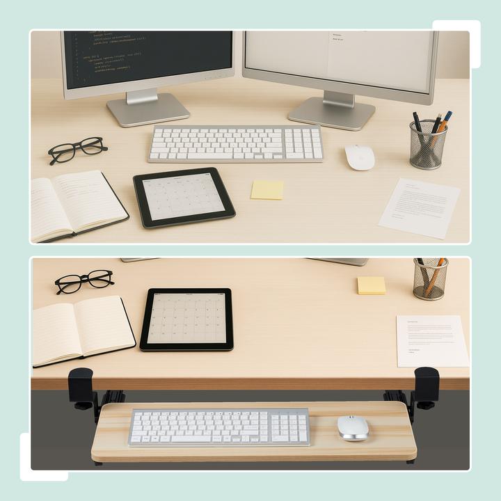 Produktbild Relaxdays Ausziehbare Tastaturablage zum Klemmen