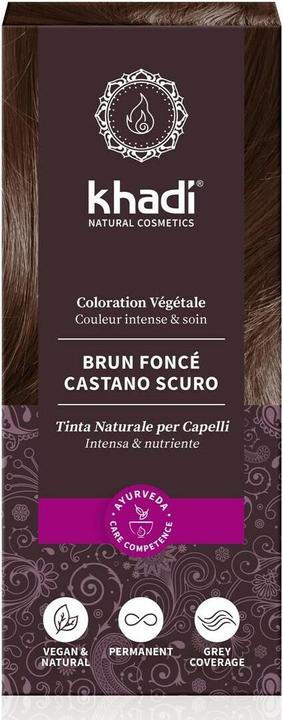 Actual product image Khadi Plant hair color (Dark Brown)
