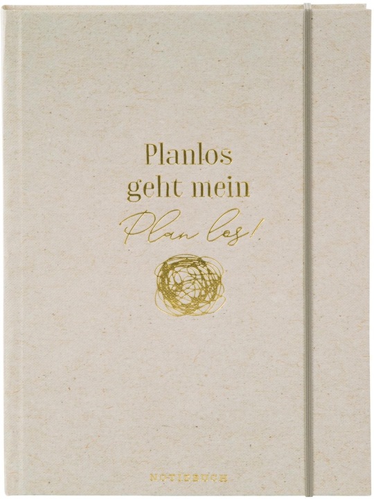 Produktbild Goldbuch Notizbuch Planlos geht mein Plan los A5, Dot, Grau (A5, Gepunktet)