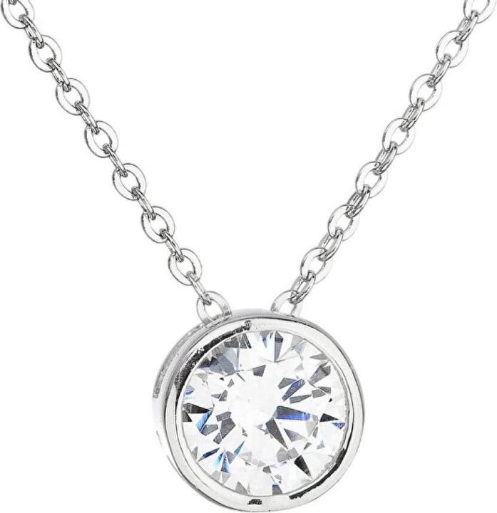 Actual product image Evolution Group Silver necklace with zircon 12017.1 (L) (Silver)