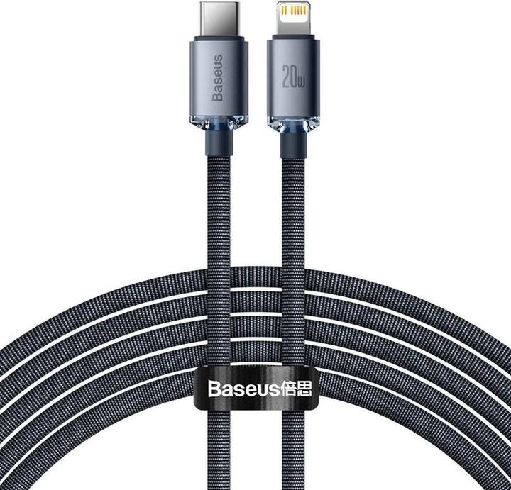 Actual product image Baseus Crystal Shine Series Fast Charging Data Cable Type-C to iP 20W 2m Black (2 m, USB 2.0, 20 W)