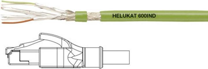 Helukabel 806623 RJ45 network cable, patch cable CAT 6a S/FTP 10.00 m Green PUR-Ma (S/FTP, CAT6a, 10 m)