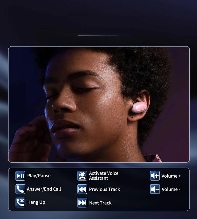 Actual product image Choetech MEMS wireless TWS Bluetooth 5.3 headphones - pink (17 h, Wireless)