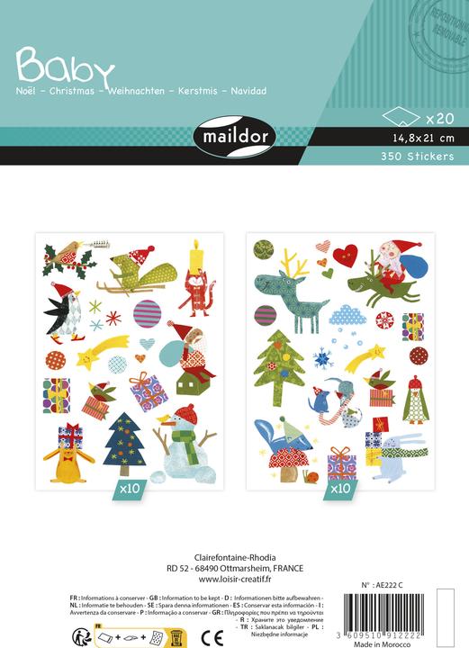 Actual product image Clairefontaine Pack of 20 sticker sheets