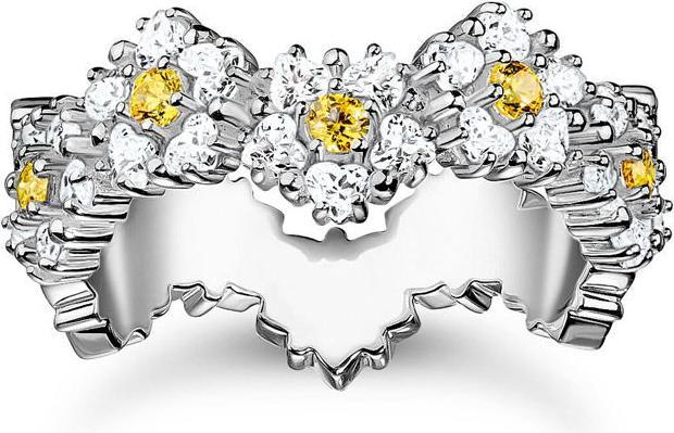 Produktbild Thomas Sabo Ring Blume Lovely Daisy mit Steinen Silber (925 Silber)