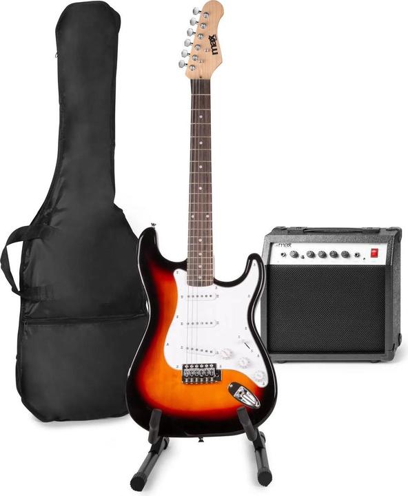 Produktbild Max E -Gitarre mit Gitarrenverstärker - Gigkit - Perfekt für Anfänger - inkl. (E-Gitarre, Ahorn, Lindenholz)