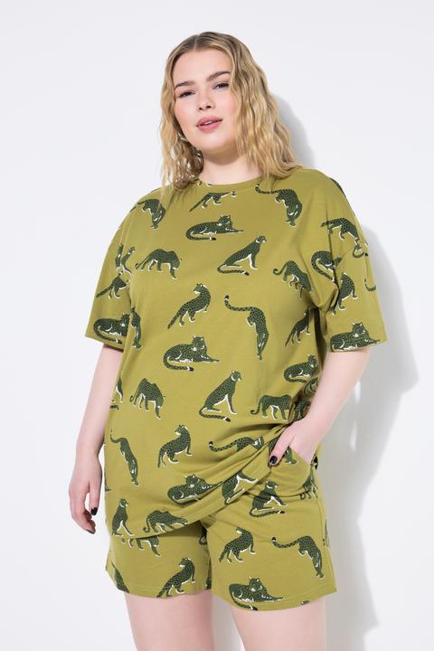 Produktbild Studio Untold Schlafanzug, kurzer Zweiteiler, oversized, Leoparden (56)