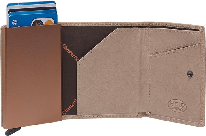Actual product image The Chesterfield Brand Antique Buff credit card holder RFID protection leather 7 cm