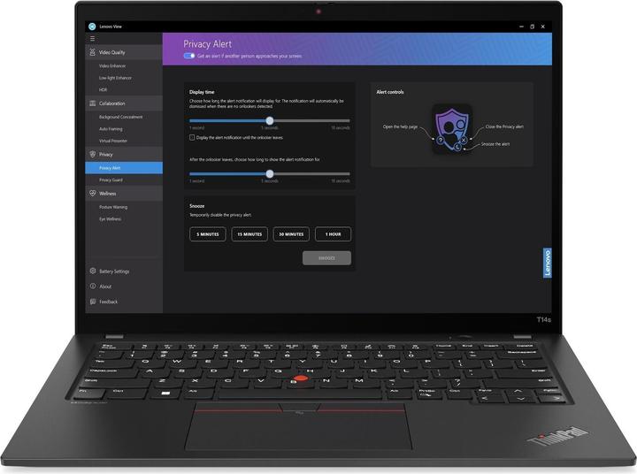 Actual product image Lenovo ThinkPad T14s Gen 4 (14", Intel Core i7-1355U, 32 GB, 1000 GB, DE)