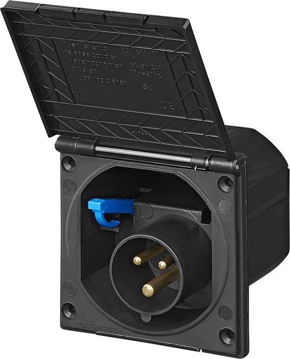 Produktbild ProPlus CEE-Einspeisestecker Einbau eckig schwarz